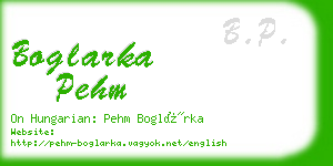 boglarka pehm business card